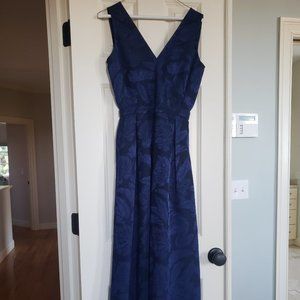 Jcrew blue &black jacquard jumpsuit, size 0!